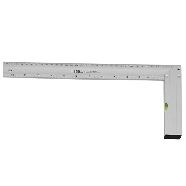 Su Terazili Alüminyum L Gönye Cetvel Kaynak Kaynakçı Marangoz Gönyesi 350 mm - 4