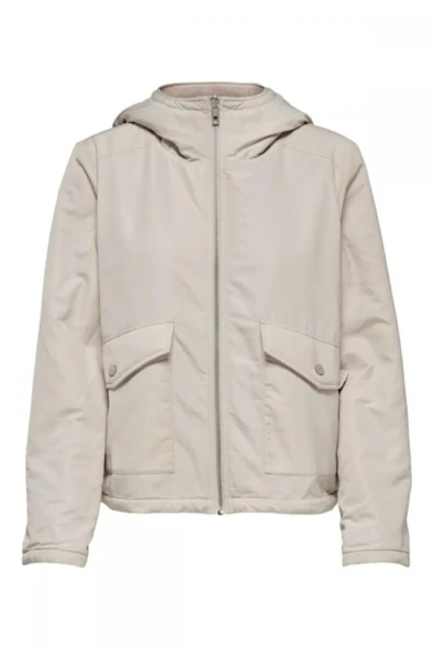 Only Kapüşonlu Minimalist Kadın Ceket - Oversize Crop Kesim - 2