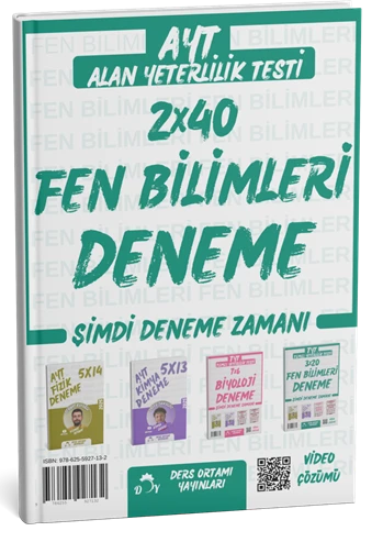 Ders Ortamı YKS AYT Fen Bilimleri 2x40 Deneme Çözümlü Ders Ortamı Yayınları