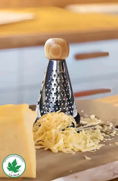 Silikon Tabanlı Lüks Konik RENDE 15 cm Bambu Topuzlu Kaydırmaz 3 Bıçaklı - 3