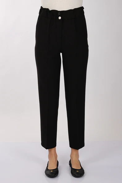 Modiva Minimalist Yüksek Bel Crop Pantolon - Günlük & İş - 7