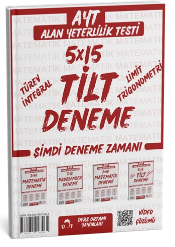 Ders Ortamı YKS AYT Türev İntegral Limit Trigonometri TİLT 5x15 Deneme Çözümlü Ders Ortamı Yayınları