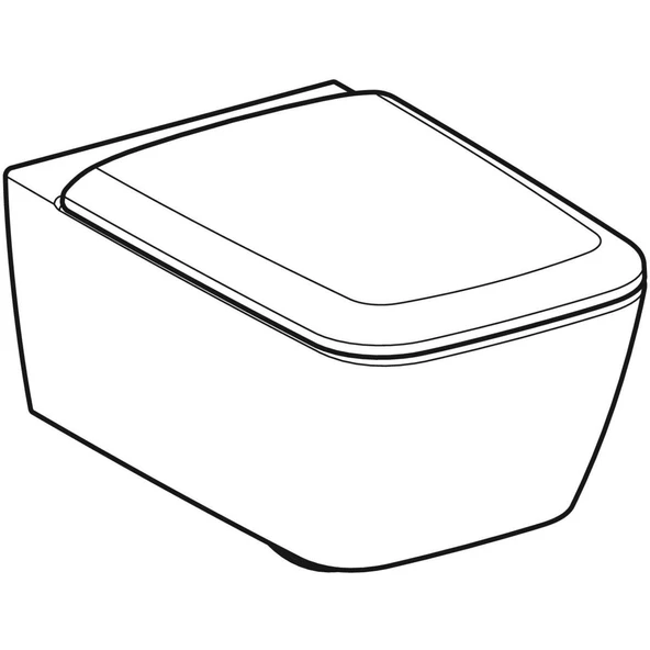 Geberit iCon Square Rimfree Asma Klozet,Kapak Rezervuar Stop Valf Kumanda Paneli Dahil - Resim 3