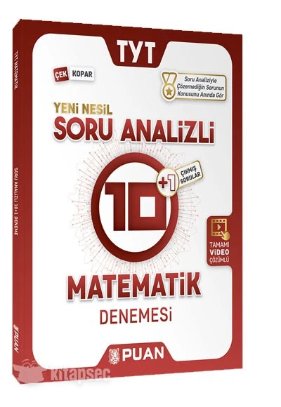 TYT Matematik Soru Analizli 10 Artı 1 Deneme Puan Yayınları
