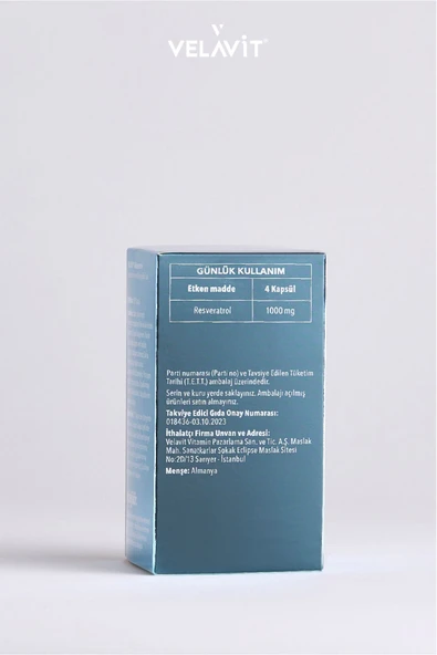 Velavit V-Resveratrol 120 Kapsül - Resim 3