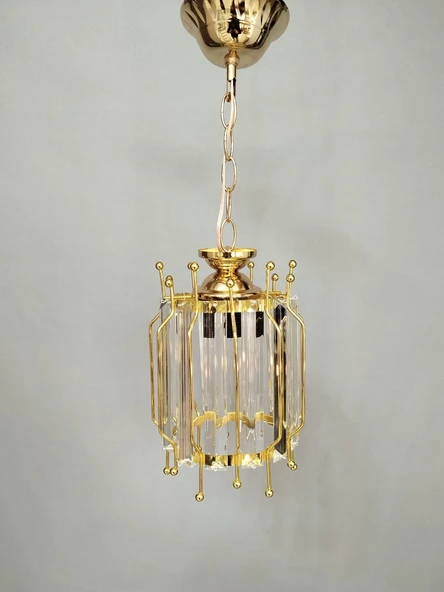 Taşlı Metal Küçük Boy Avize GOLD - 3