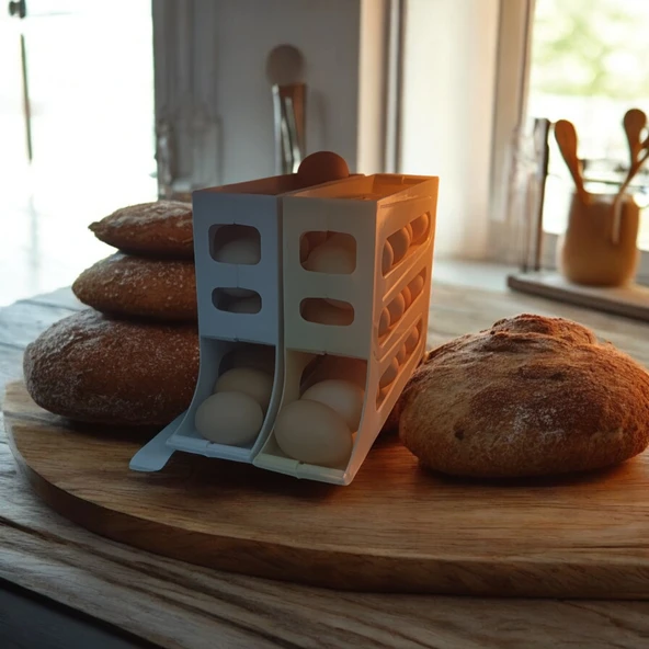 25 li Plastik buzdolabı yumurta düzenleme saklama rafı - Resim 9