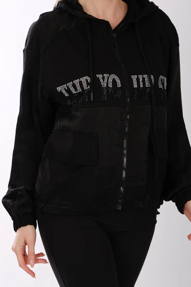 Ysatis Oversize Kapüşonlu Minimalist Kadın Ceket - Günlük Kullanım - 12