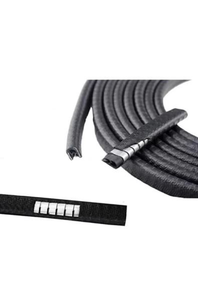 Oto Kapı Koruma Fitili 5 Metre – Kolay Montaj – Parlak Siyah-Tüm araçlara uygun - 3