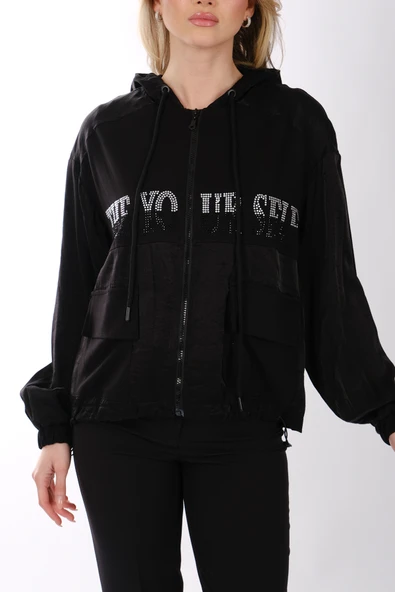 Ysatis Oversize Kapüşonlu Minimalist Kadın Ceket - Günlük Kullanım - 3