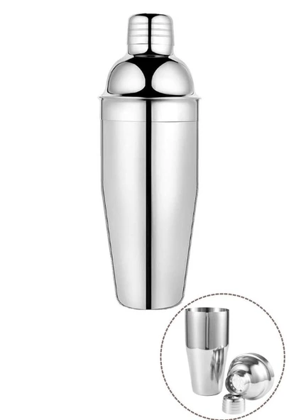 750 ml Büyük Boy Shaker Kokteyl Hazırlama Kabı Bardağı Kokteyl Karıştırıcı Komple Çelik  - 9