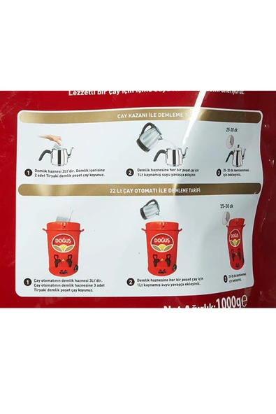 Doğuş Karadeniz Tiryaki 40 gr 25'li 3 Adet Demlik Poşet Çay - Resim 3