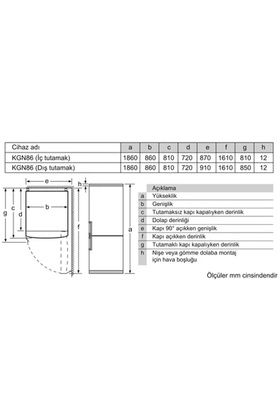Bosch Kgn86vwe0n 631 Lt No-frost Buzdolabı - 7