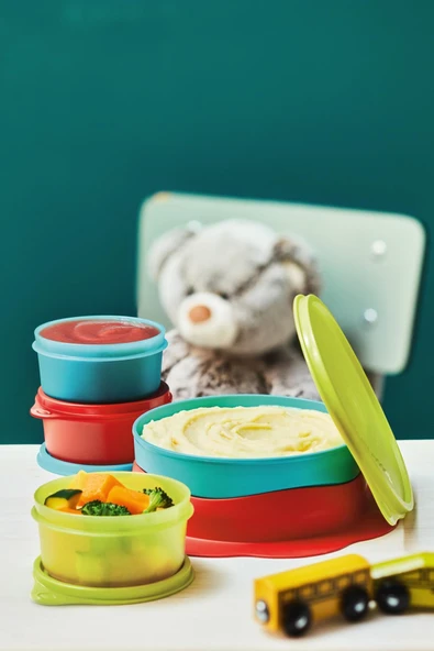 Tupperware Renkli Tabağım Bebek Ve Çocuk Yemek Saklama Kabı Berrylou 500 ml - 4