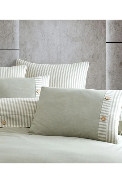 KAİBAL Organik Pamuk Nevresim Takımı Yeşil - 2