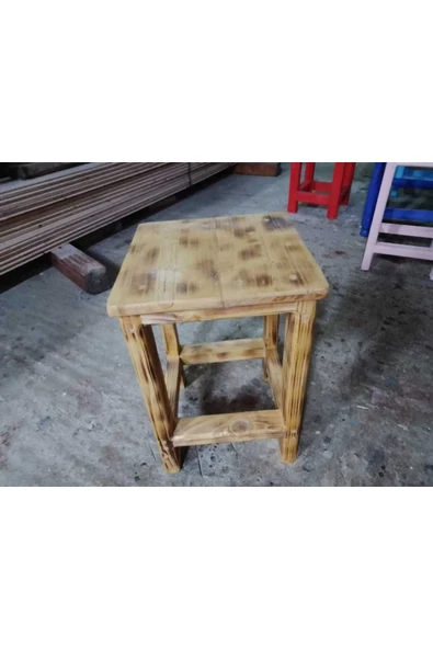 GÜLEN MARKET Ahşap tabure el yapımı