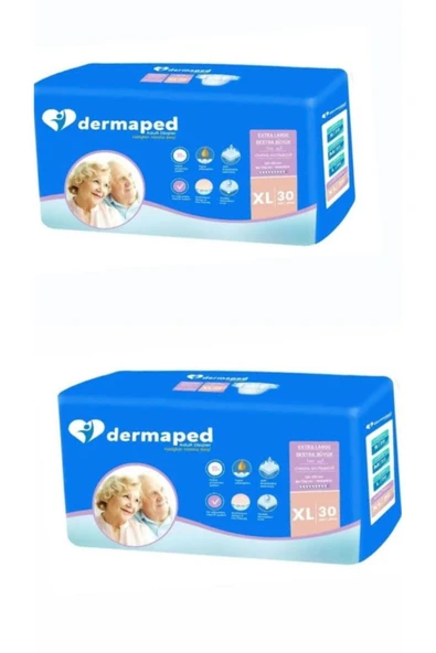 DERMAPED Bel Bantlı Xl 30'lu 2 Paket Hasta Bezi