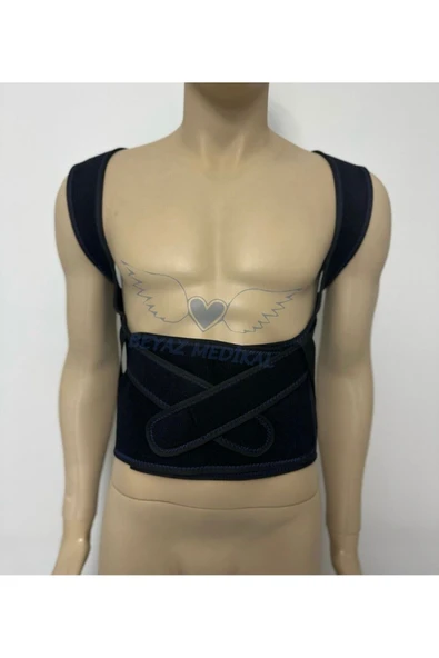 ORTHONEW Balenli Dik Duruş Korsesi  Sırt Bel Korsesi Kadın Erkek Kamburluk Önleyici Duruş Düzeltici - Resim 3