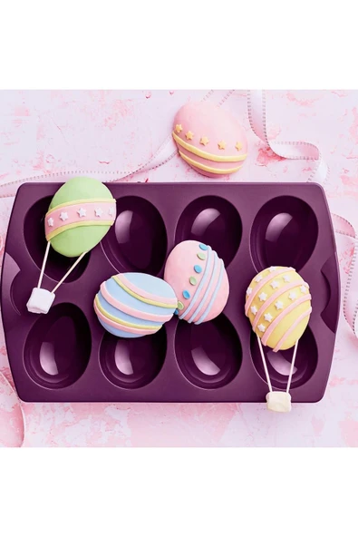 Tupperware Silikon Sürpriz Yumurta Pişirme Kalıbı - Mor Mikrodalga ve Fırın Uyumu - 2