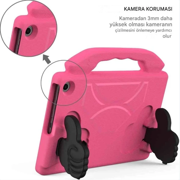 Samsung Galaxy T220/T290/X110 Uyumlu Çocuklar için Standlı Tutacaklı Tam Koruma Kılıfı - 2