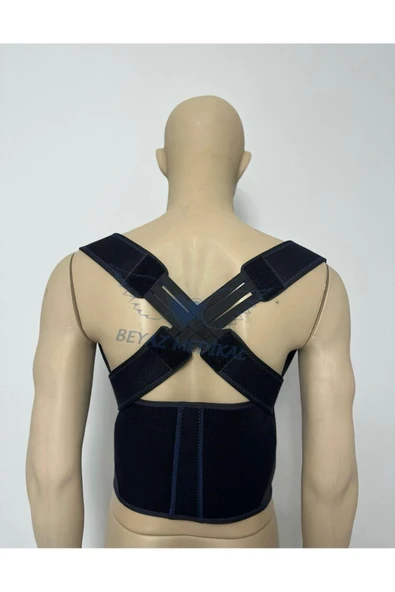 BEYAZ MEDİKAL Balenli Dik Duruş Korsesi  Sırt Bel Korsesi Kadın Erkek Kamburluk Önleyici Duruş Düzeltici