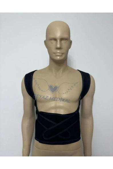 BEYAZ MEDİKAL Balenli Dik Duruş Korsesi  Sırt Bel Korsesi Kadın Erkek Kamburluk Önleyici Duruş Düzeltici - 3