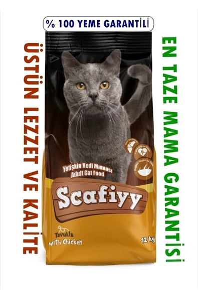 SCAFİYY Tavuklu Yetişkin Kedi Maması 12 Kg