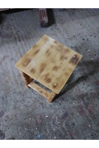 GÜLEN MARKET Ahşap tabure el yapımı - 2