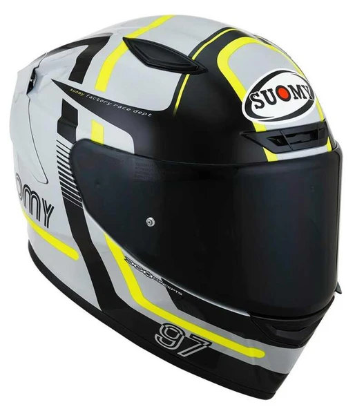 SUOMY TRACK-1 KASK NINETY SEVEN GREY-YELLOW - 8