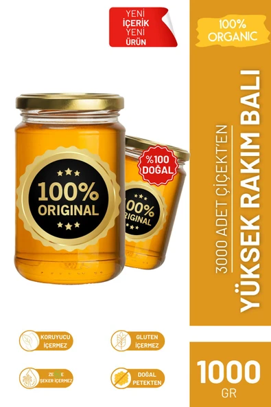 GÜLEN MARKET Bozkır Organik Süzme Bal (1KG) (YÜKSEK RAKIM 3000 ÇEŞİT ÇİÇEKTEN ELDE EDİLMİŞTİR) - 3