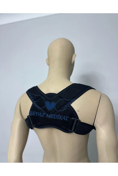 BEYAZ MEDİKAL Yeni Nesil Dik Duruş Korsesi Kamburluk Önleyici Korse Unisex Siyah - 2