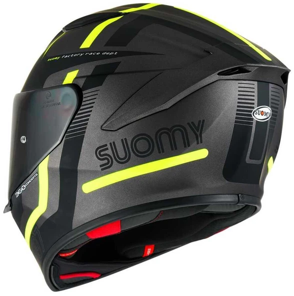 SUOMY TRACK-1 KASK NINETY SEVEN GUN METAL-YELLOW - 11