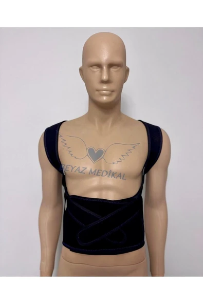 ORTHONEW Balenli Dik Duruş Korsesi  Sırt Bel Korsesi Kadın Erkek Kamburluk Önleyici Duruş Düzeltici - Resim 2