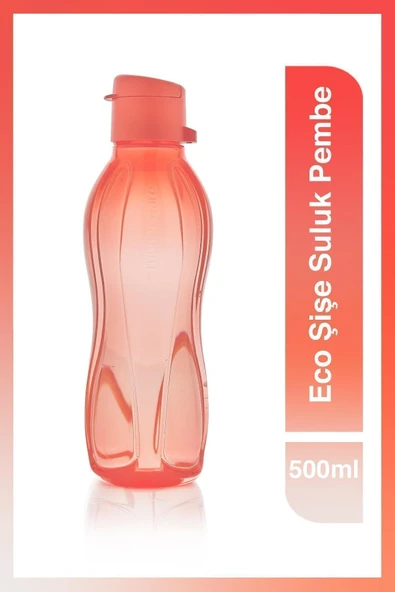 Tupperware Eco Şişe 500 ml - Pembe Kolay Açılır Kapaklı Su Şişesi | Çevre Dostu Tasarım