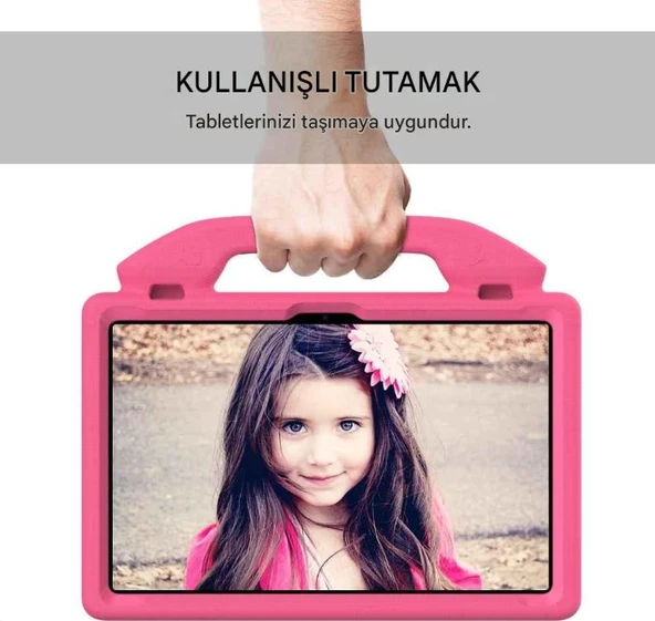 Samsung Galaxy T220/T290/X110 Uyumlu Çocuklar için Standlı Tutacaklı Tam Koruma Kılıfı - 3