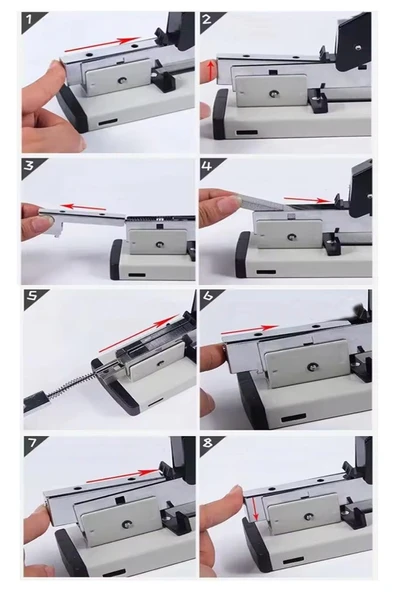 Büyük Boy Zımba Makinesi 1 Adet Arşiv Tipi Zımba Makinası 100 Yaprak Kapasiteli Zımba Teli Hediyeli Kollu Zımba Makinası - 3