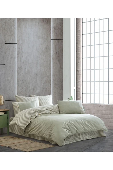 KAİBAL Organik Pamuk Nevresim Takımı Yeşil