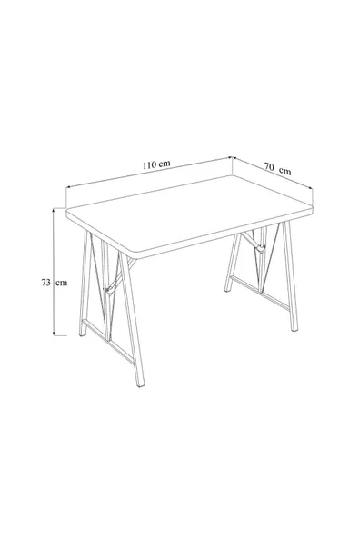 Hayat 70x110 Amalfi Mutfak Masası, Mutfak Masası Takımı, Yemek Masası, 2 Sandalye 1 Bench - Siyah - 5