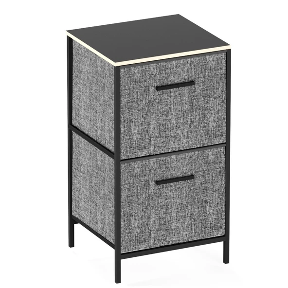 Çocuk 2 Çekmeceli Orta Boy Komodin Sehpa Füme 1608 - 4