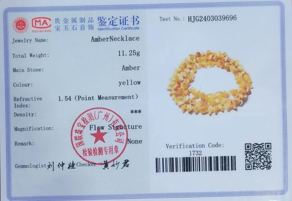 Kehribar Kolye Taş Kesim Gerçek Sertifikalı - Resim 3