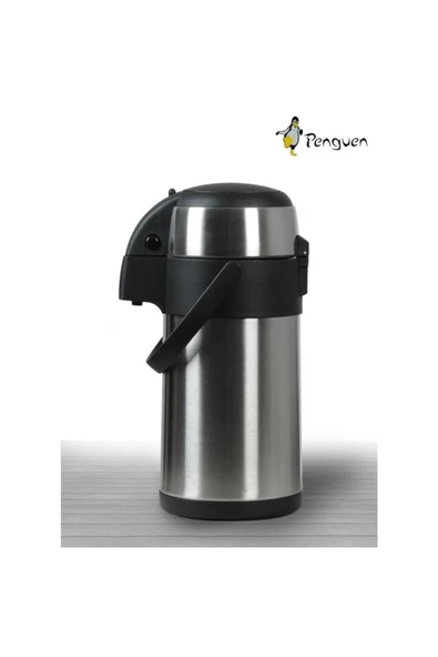 Penguen 3 Litre Pompalı Çelik Termos 1230a - 8