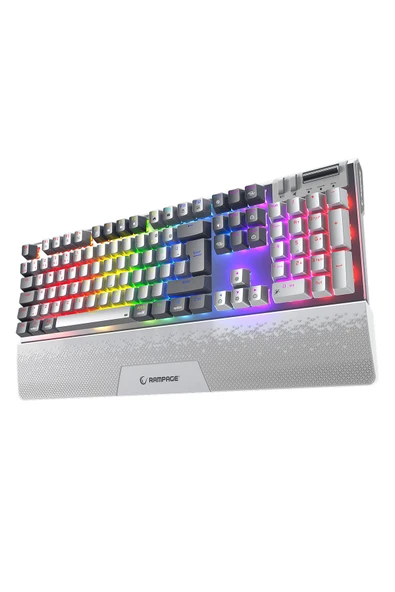 Carbon Pro Bg Bluetooth Klavye Şarjlı Wifi Kablosuz Klavye Full Rgb Red Mekanik Klavye Oyuncu Klavye - Resim 2