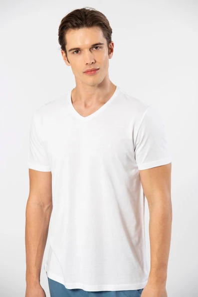 Cacharel Erkek V Yaka T-Shirt