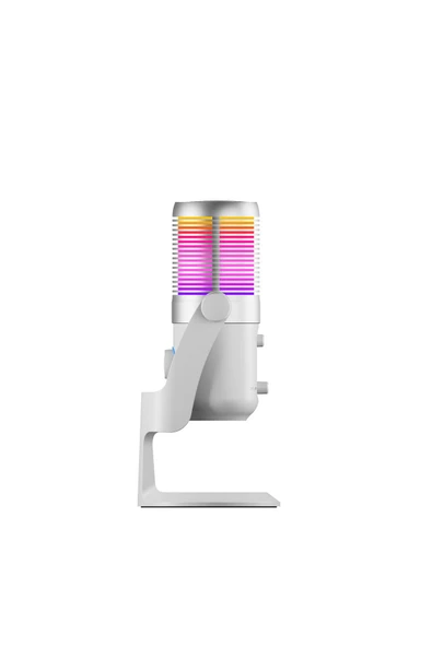 Diyez Beyaz Rgb Ses Gösterge Mikrofon Oyuncu Mikrofonu Yayıncı Mikrofonu Youtuber Mikrofonu - 4