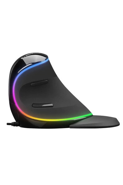 Smx-r618 Terrıfıc Siyah Ultra Rgb Efektli 4000dpi 6 Tuşlu Dikey Ergonomik Dikey Mouse - Resim 3