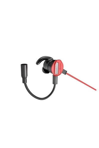 Loyal 3,5mm Gaming Kulak Içi Hd Çift Mikrofonlu Oyuncu Kulaklığı Kırmızı Çantalı - 4