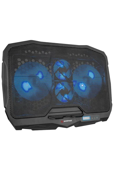 Ad-rc4 Mavi Ledli 15-17 Inç 4 Fanlı Kontrol Panelli Pro Notebook Laptop Soğutucu Stand - 5