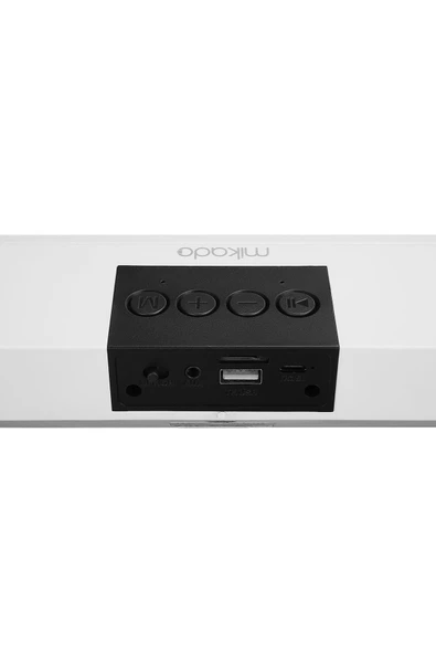 Md-sbt25 Beyaz Rgb Oyuncu Speaker Soundbar Sese Duyar 10wmicrosd Taşınır Bluetooth Hoparlör Speaker - 6