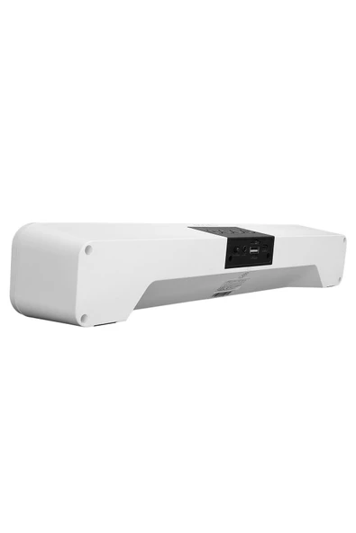 Md-sbt25 Beyaz Rgb Oyuncu Speaker Soundbar Sese Duyar 10wmicrosd Taşınır Bluetooth Hoparlör Speaker - 5