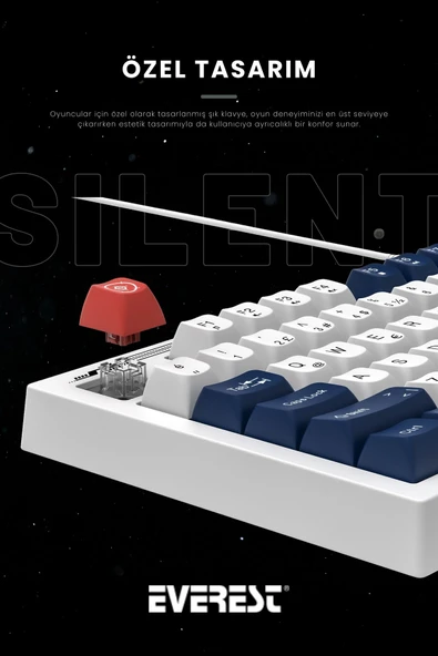 KB-98 Sessiz Rainbow Q Türkçe Klavye Membrane Oyuncu Klavyesi Gaming Klavye - 3